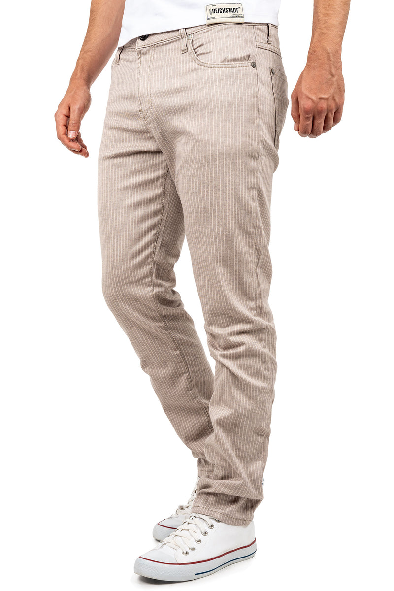 Herren Slim Fit Hose Mid Waist CD841 - Beige