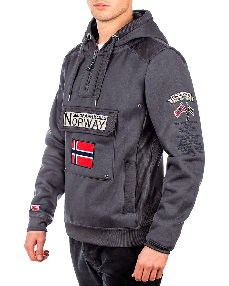 Herren Regular Fit Hoodie gymclass men - Dark Grey