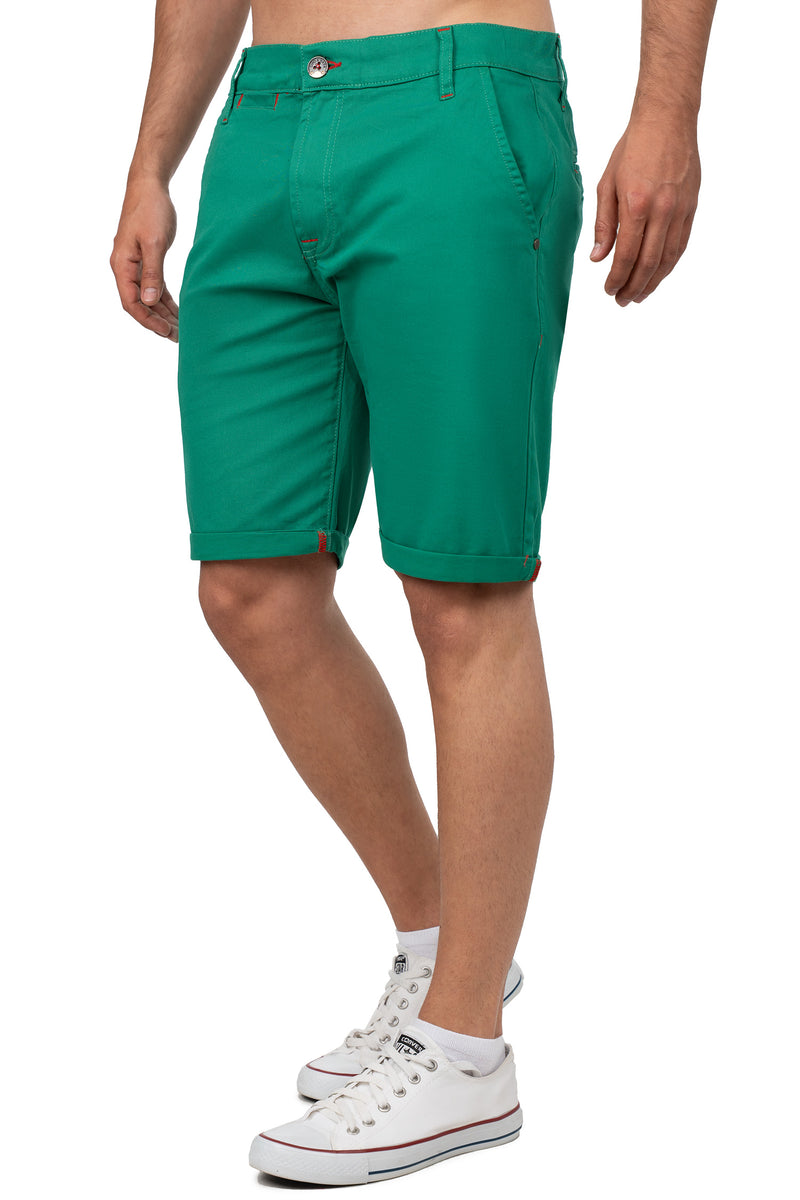 Herren Regular Fit Shorts Logo-Detail CK272 - Green