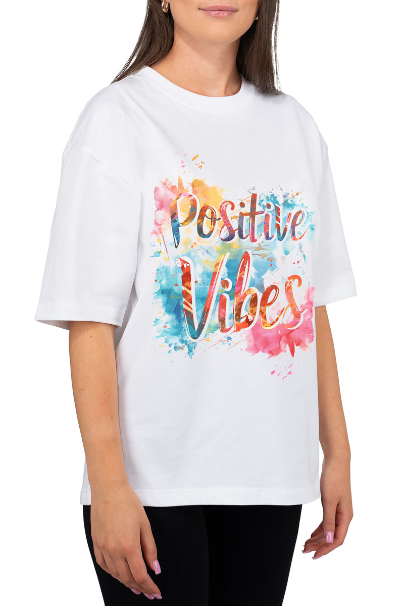 Damen Oversized T-Shirt 24RSW057 - Vibrant Positivity