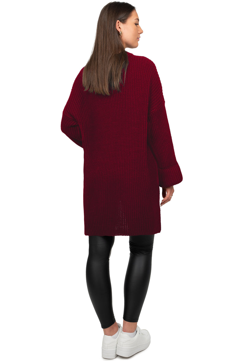 Damen Relaxed Fit Pullover 25RSW067 - Bordeaux