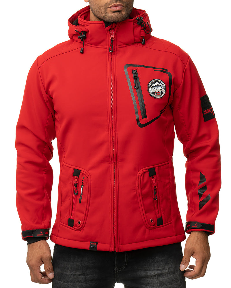 Herren Regular Fit Softshelljacke tacebook - Red