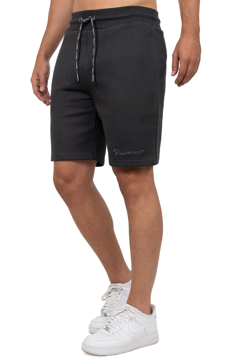Herren Regular Fit Shorts Marken-Stick 23RS036 - Black