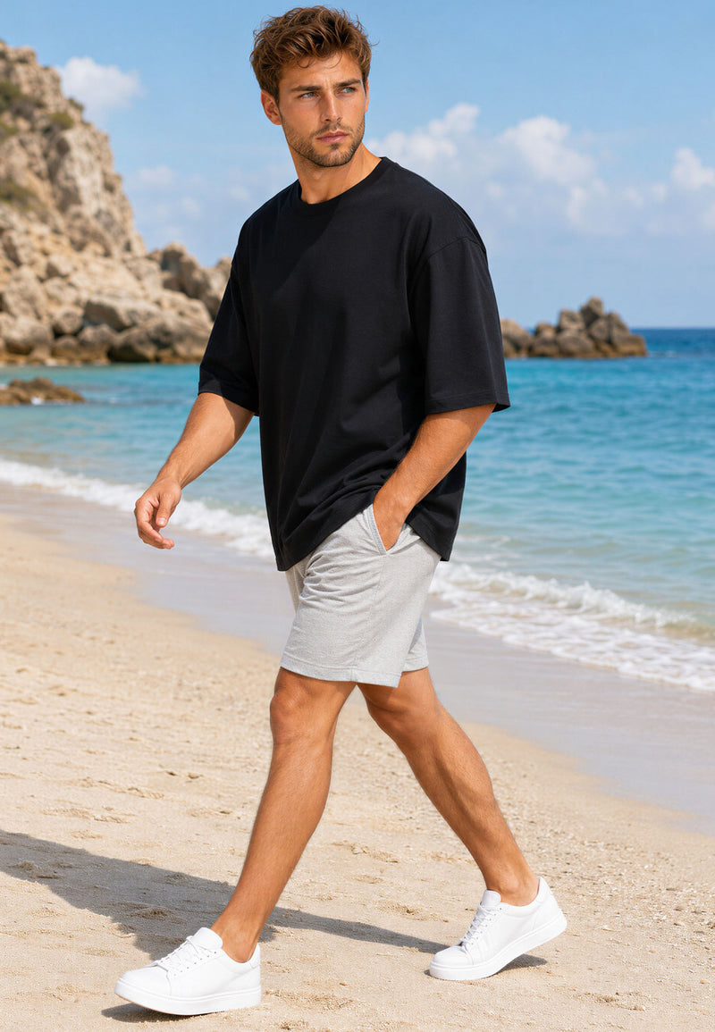 Herren Oversized T-Shirt 25RS070 - Black