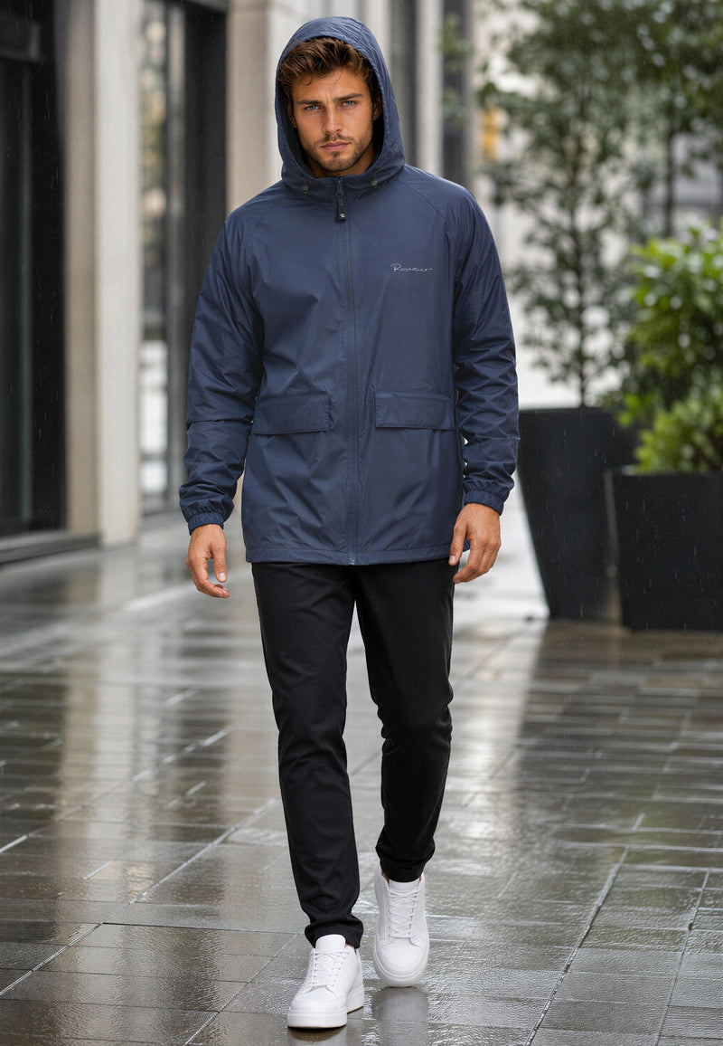 Herren Relaxed Fit Allwetter Windbreaker 24RS053 - Navy