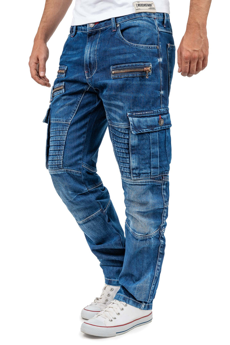 Herren Regular Fit Jeans Stonewashed CD798 - Blue