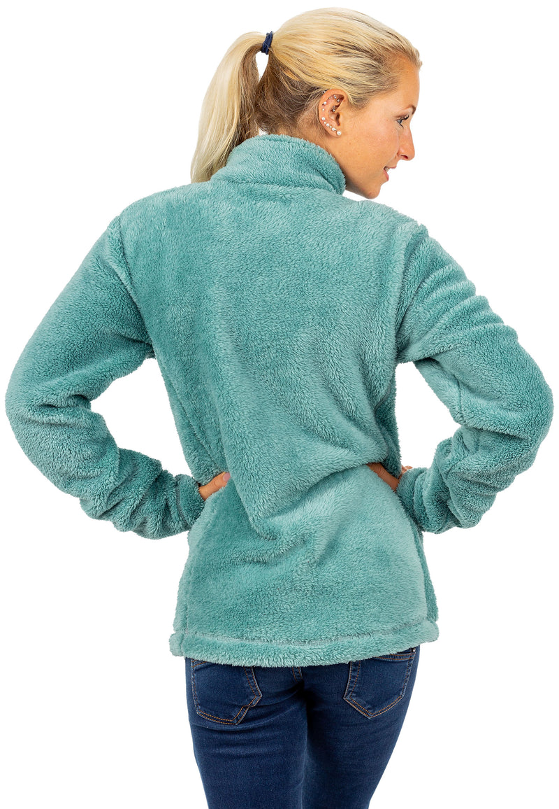 Damen Regular Fit Fleecejacke Kuschelige 22RSW002 - Old Green