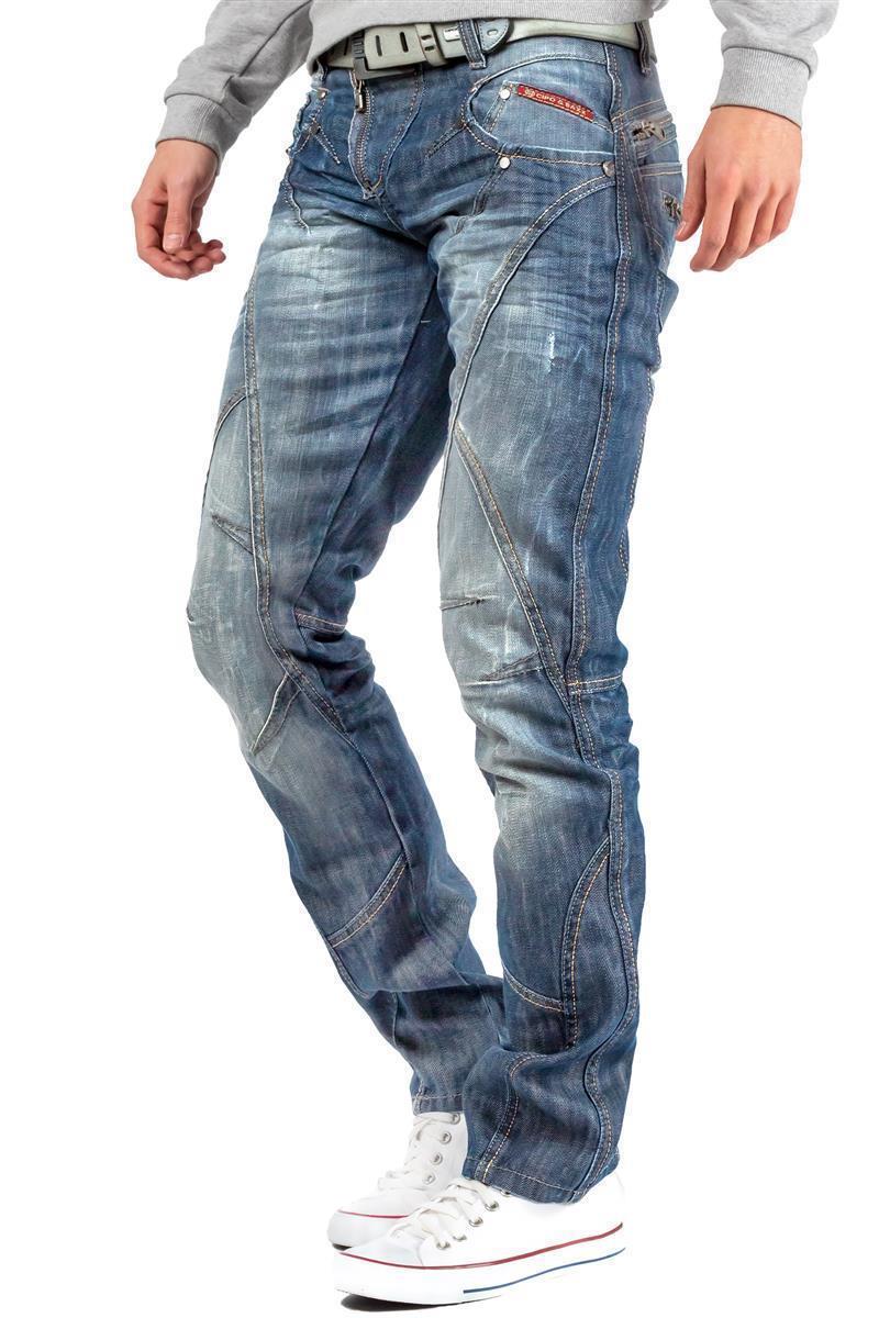 Herren Regular Fit Jeans Stonewashed C0751 - Blue
