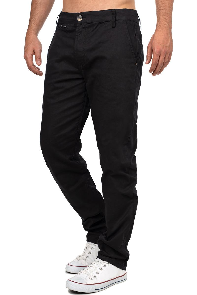 Herren Regular Fit Hose Mid Waist CD842 - Black