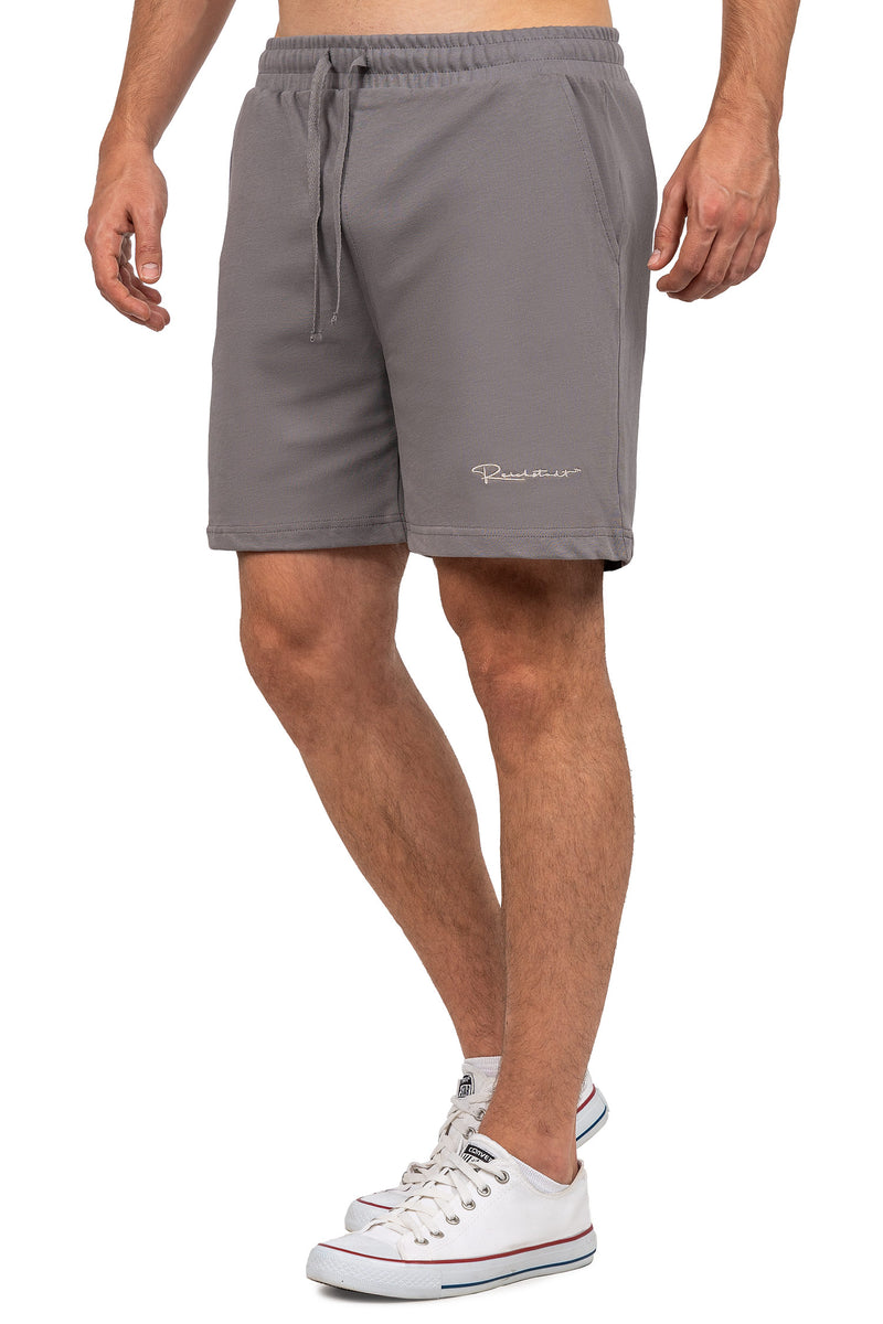 Herren Regular Fit Shorts Marken-Stick 23RS043 - Dark Grey