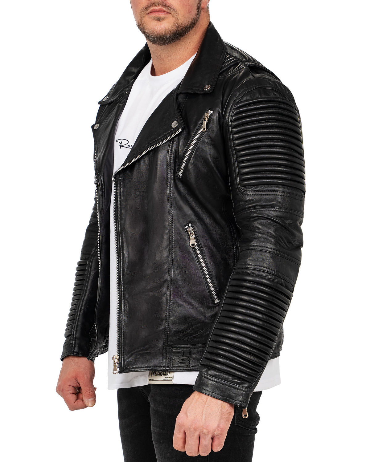 Herren Slim Fit Jacke in Black – Reichstadt – Ansicht 3