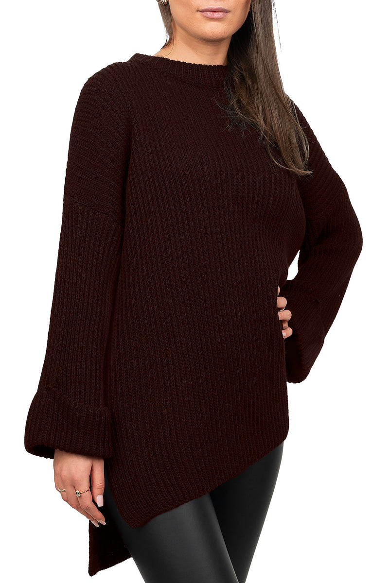 Damen Relaxed Fit Pullover 25RSW067 - Brown
