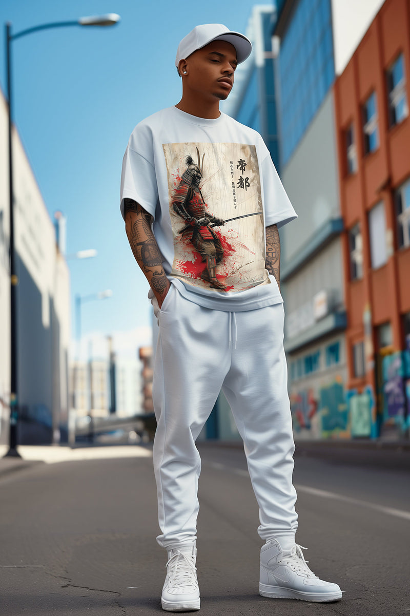Herren Oversized T-Shirt 24RS056 - White