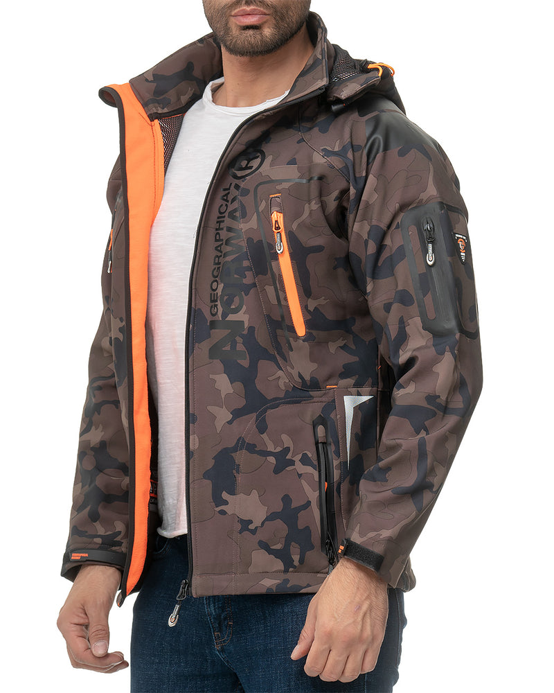 Herren Regular Fit Softshelljacke techno men - Khaki