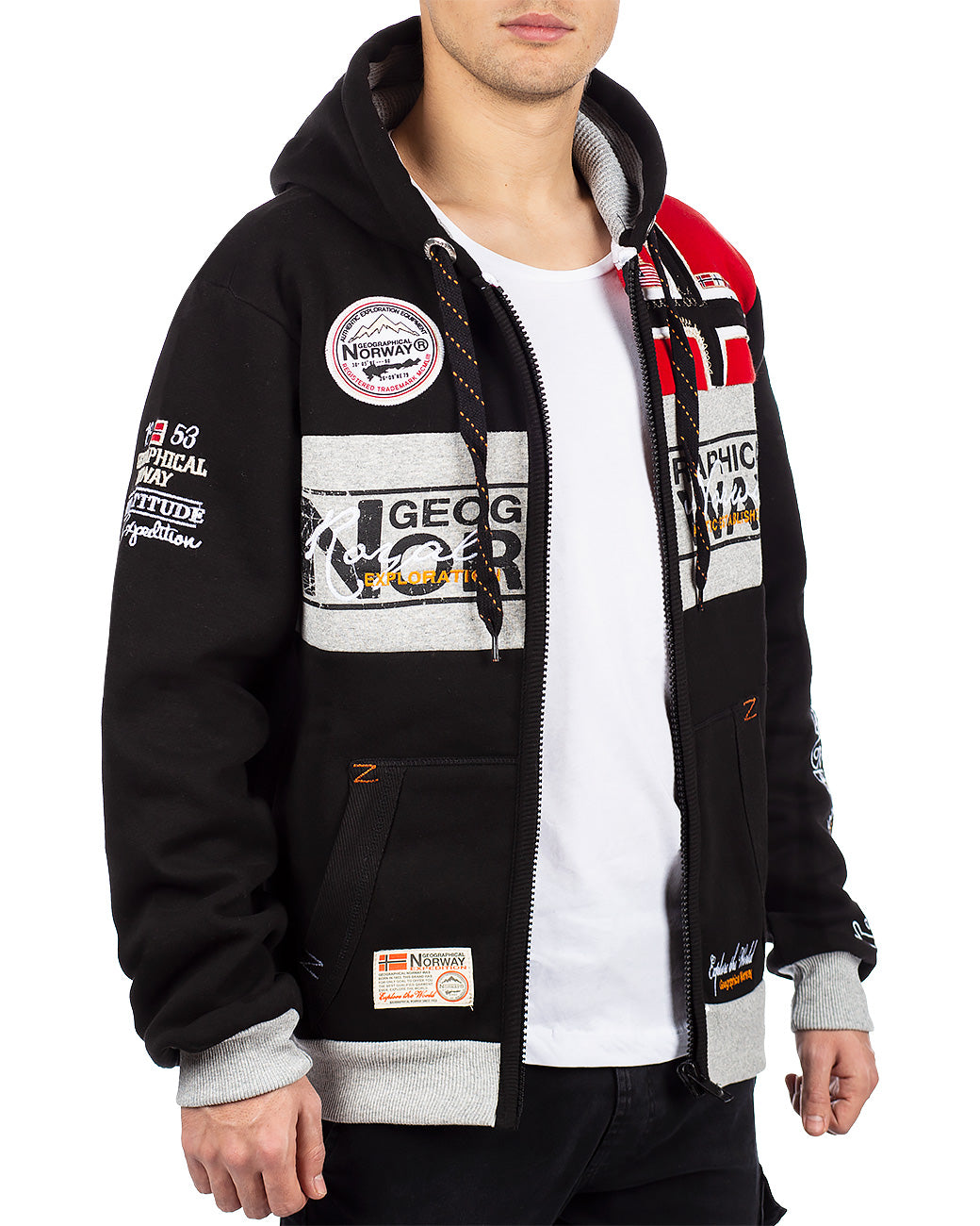 Herren Regular Fit Sweatjacke flyer - Black