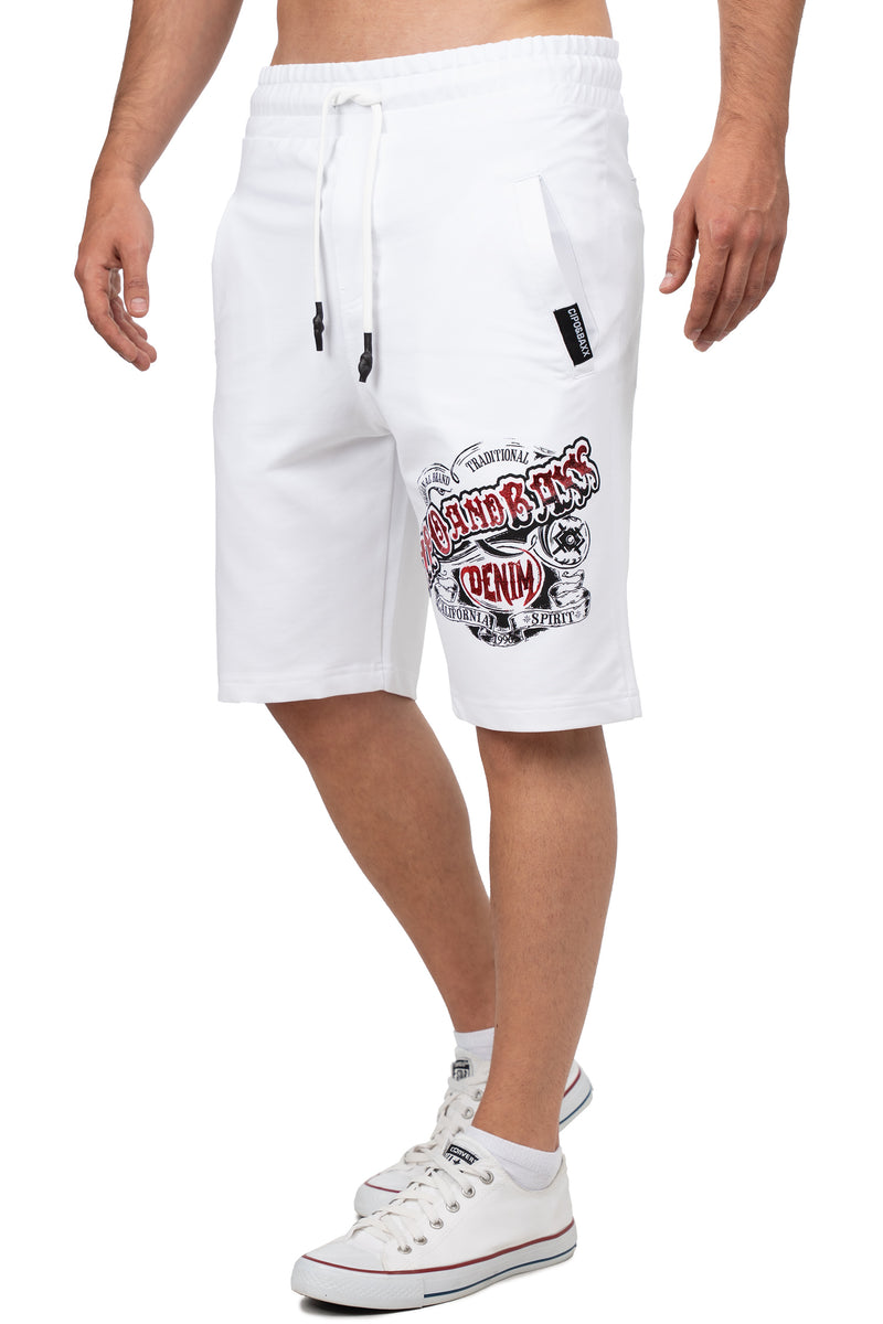Herren Regular Fit Shorts Mid Waist CK274 - White