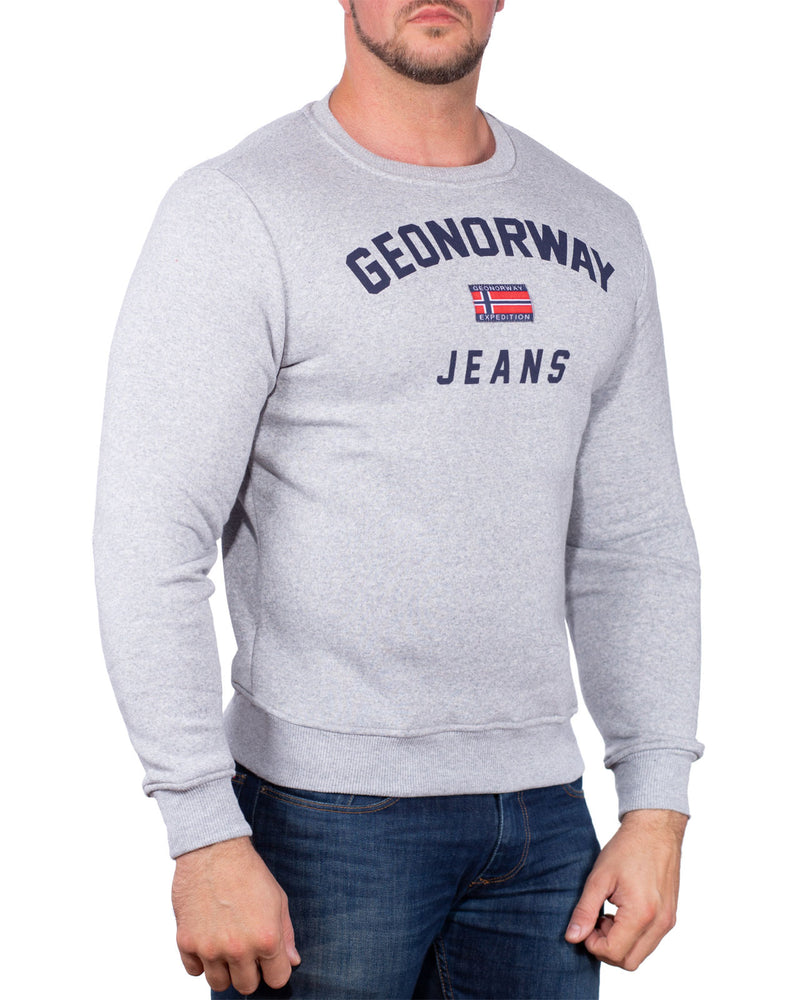 Herren Regular Fit Pullover gassier - Blended Grey
