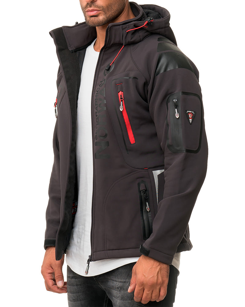 Herren Regular Fit Softshelljacke techno men - Dark Grey