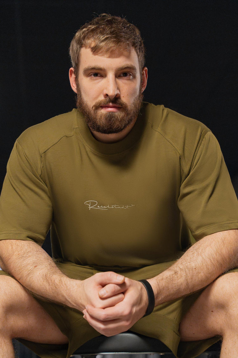 Herren Oversized T-Shirt 22RS033 - Khaki