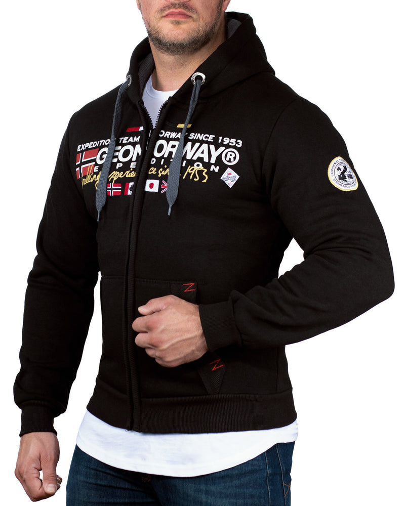 Herren Regular Fit Hoodie galiator - Black