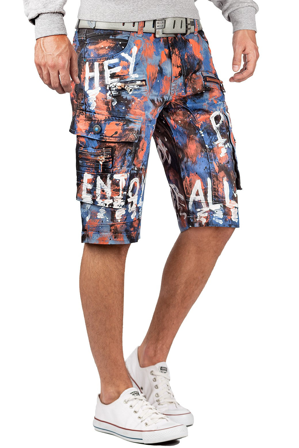 Herren Regular Fit Kurze Hose Mid Waist CK204 - Blue
