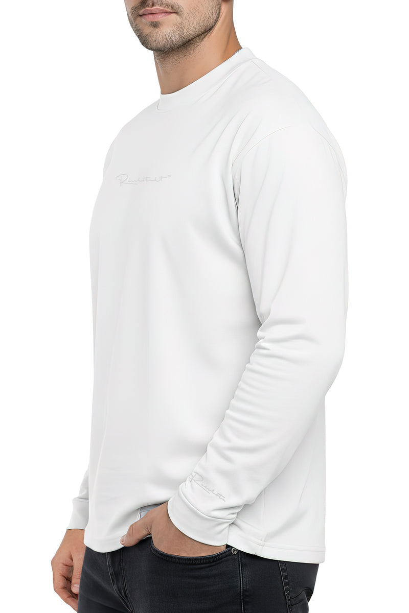 Herren Oversized Langarm Shirt 23RS042 - White
