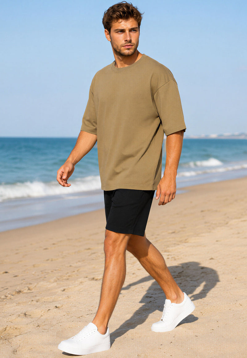 Herren Oversized T-Shirt 25RS070 - Khaki