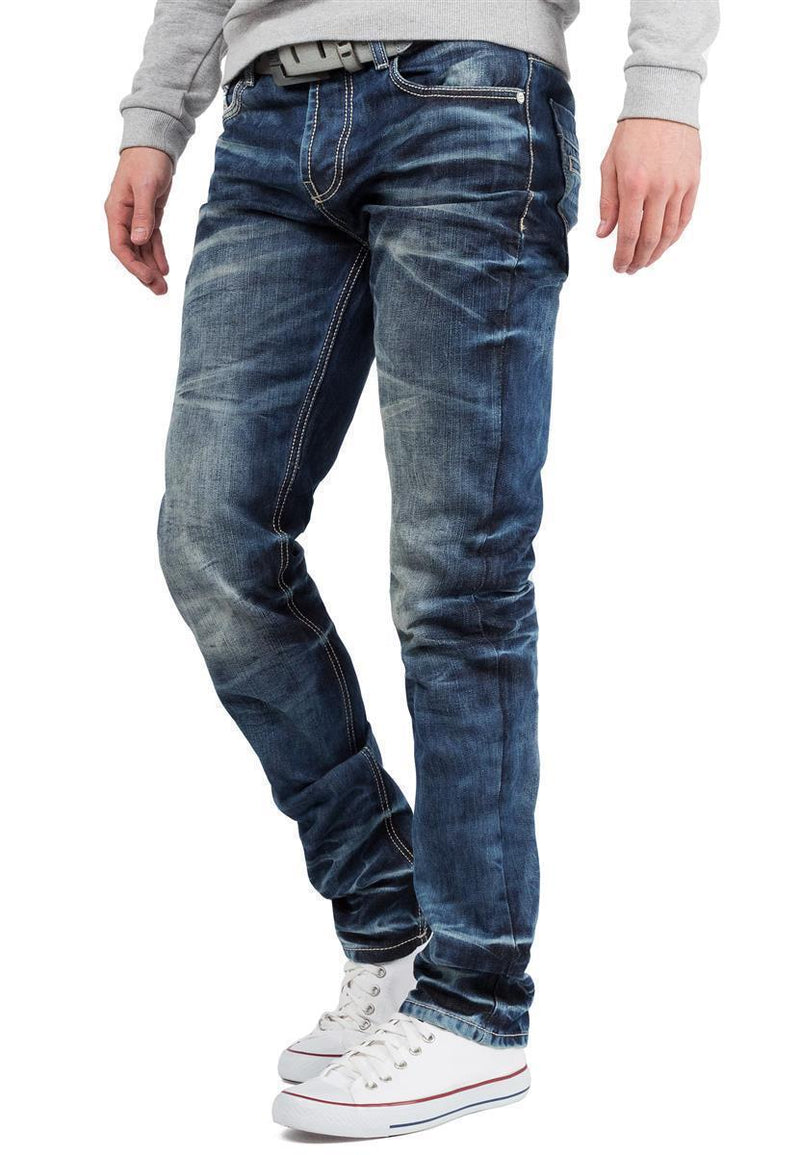 Herren Regular Fit Jeans Stonewashed CD328 - Blue