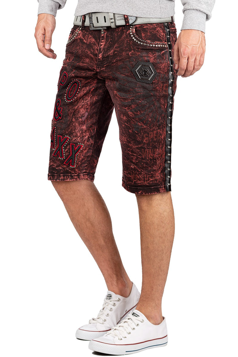 Herren Regular Fit Kurze Hose Mid Waist CK207 - Bordeaux