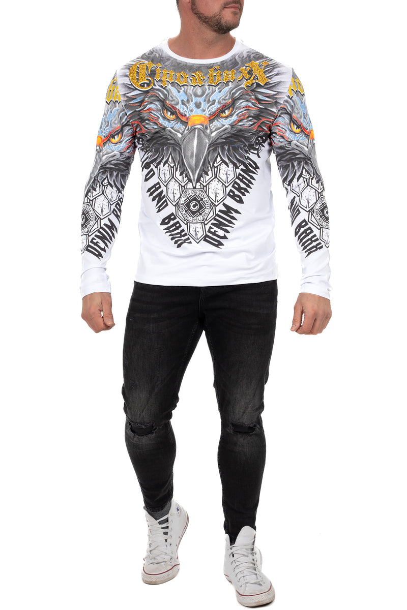 Herren Regular Fit Longsleeve CL488 - White