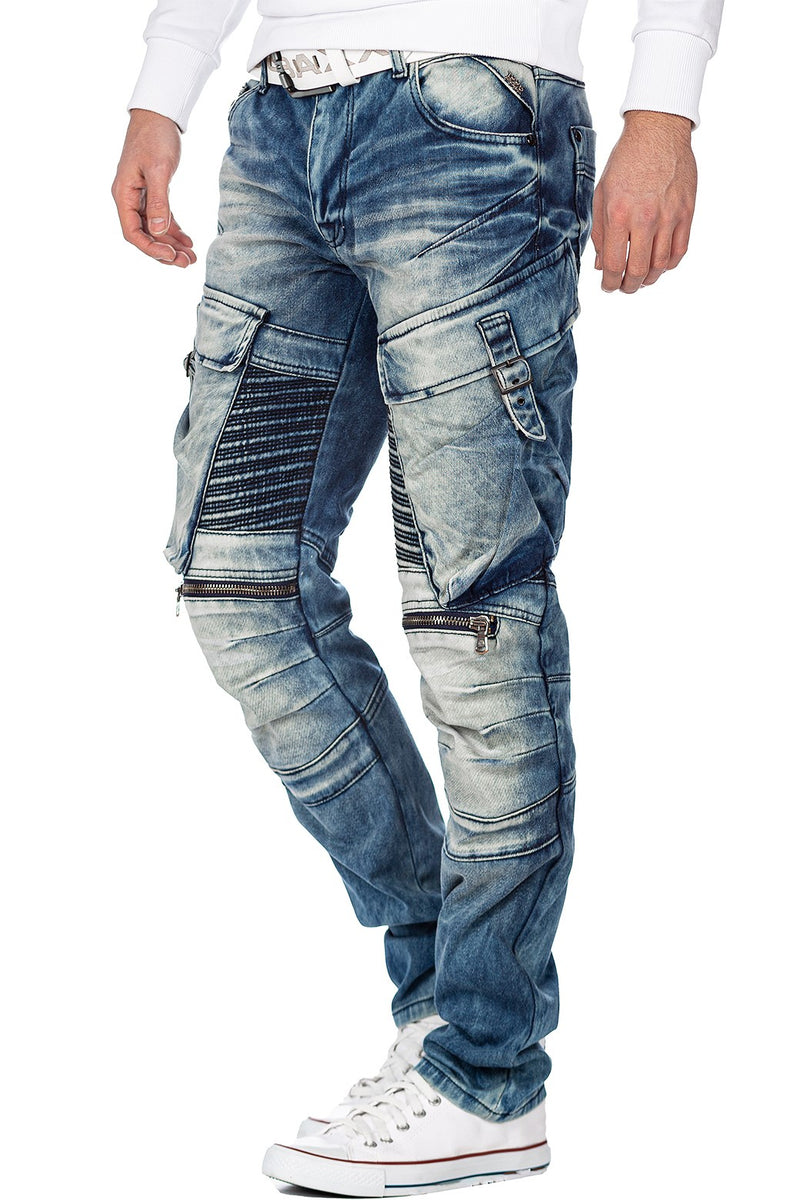 Herren Regular Fit Jeans Stonewashed CD523 - Blue