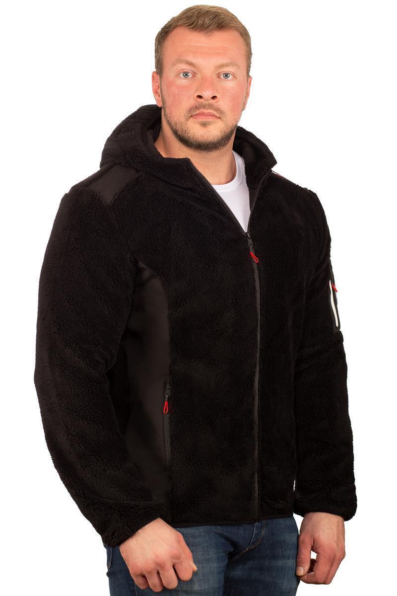 Herren Regular Fit Fleecesjacke tufour - Black