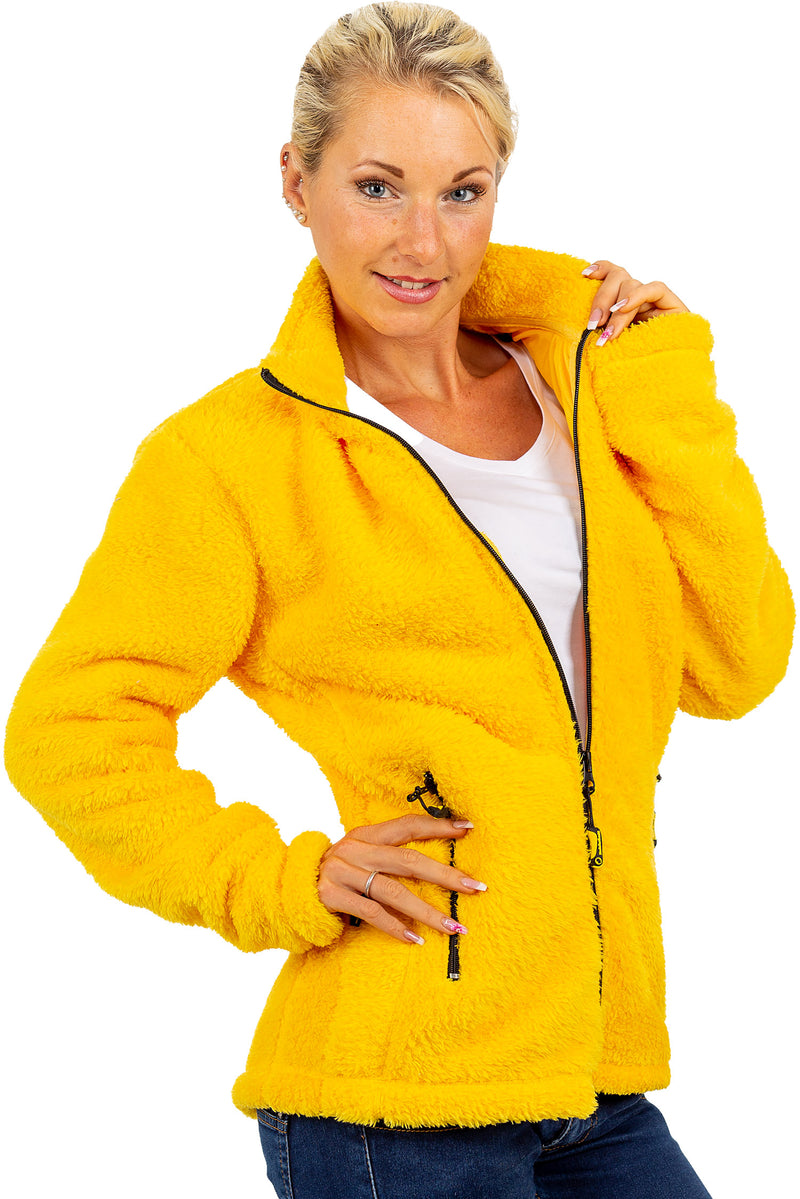 Damen Regular Fit Fleecejacke Kuschelige 22RSW002 - Yellow