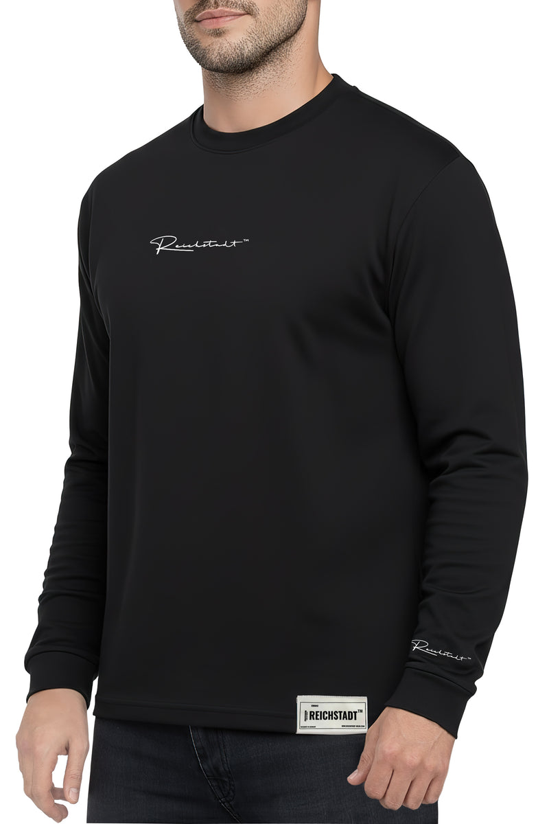 Herren Oversized Langarm Shirt 23RS042 - Black