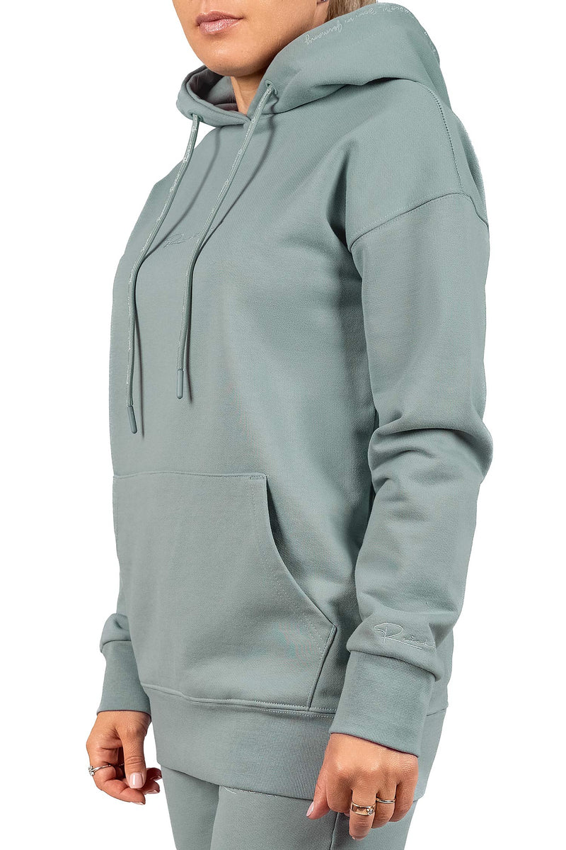 Damen Relaxed Fit Hoodie Marken-Stick 23RSW038 - Grey