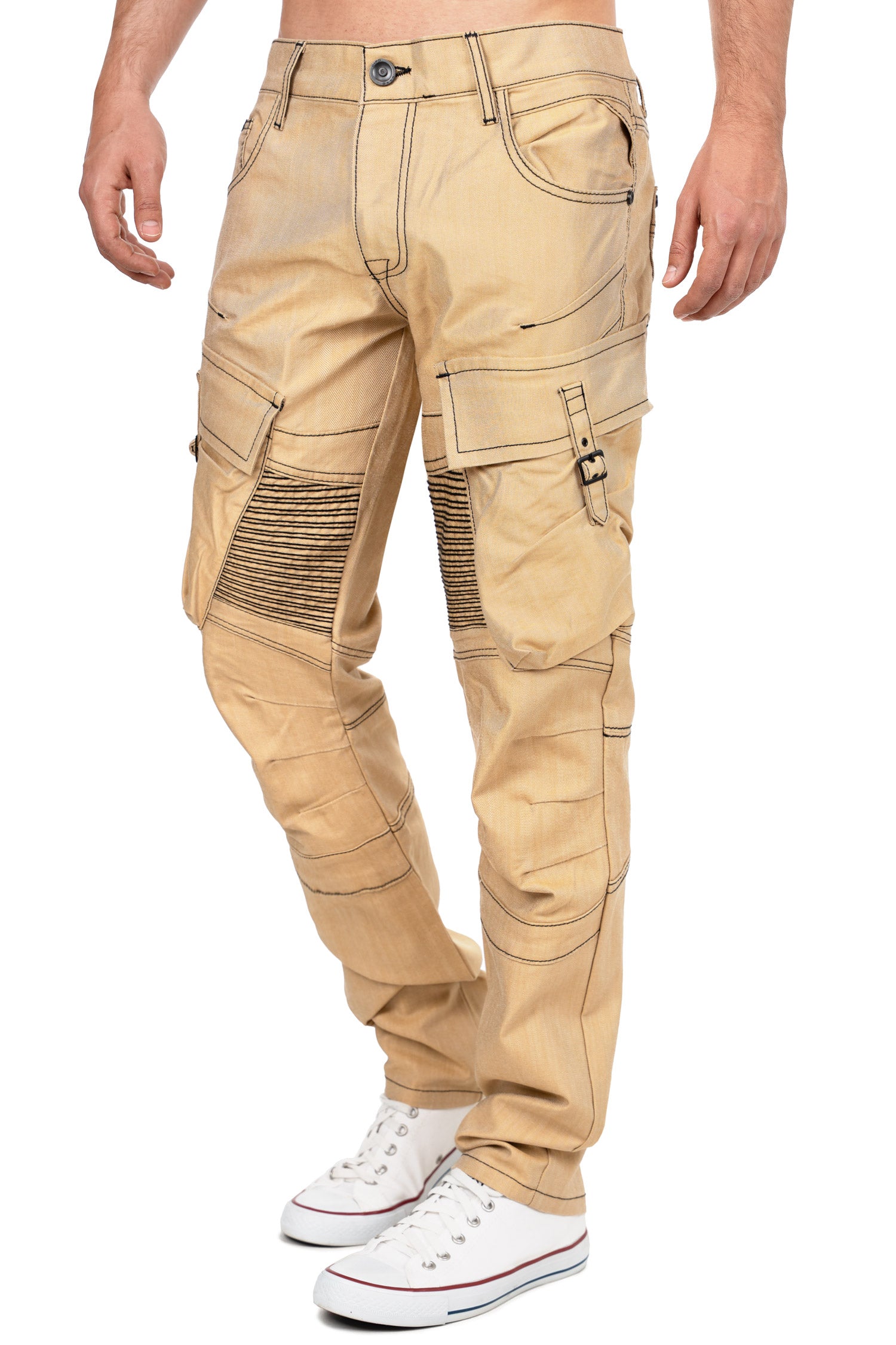 Herren Regular Fit Jeans Stonewashed CD523 - Yellow
