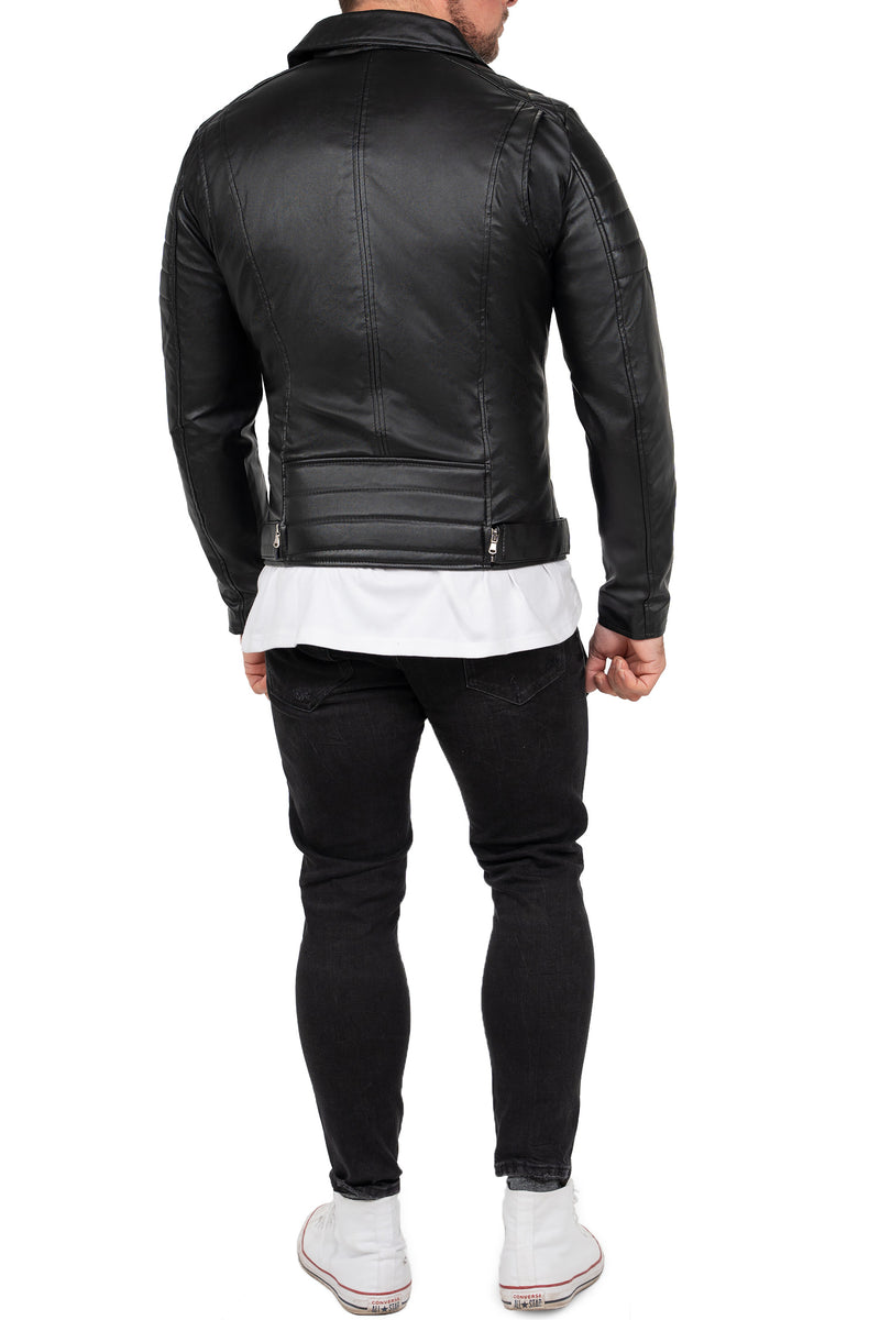Herren Slim Fit Jacke RS003PU - Black