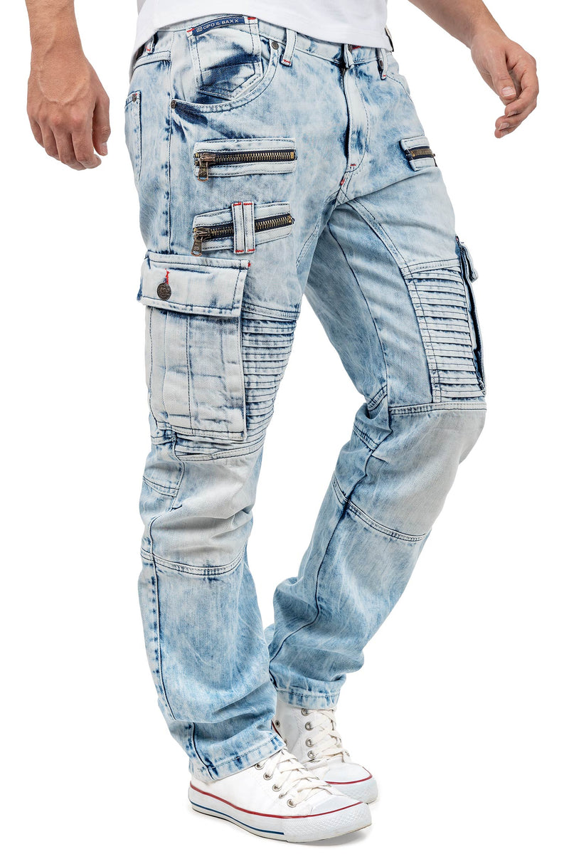 Herren Regular Fit Jeans Stonewashed CD798 - Iceblue