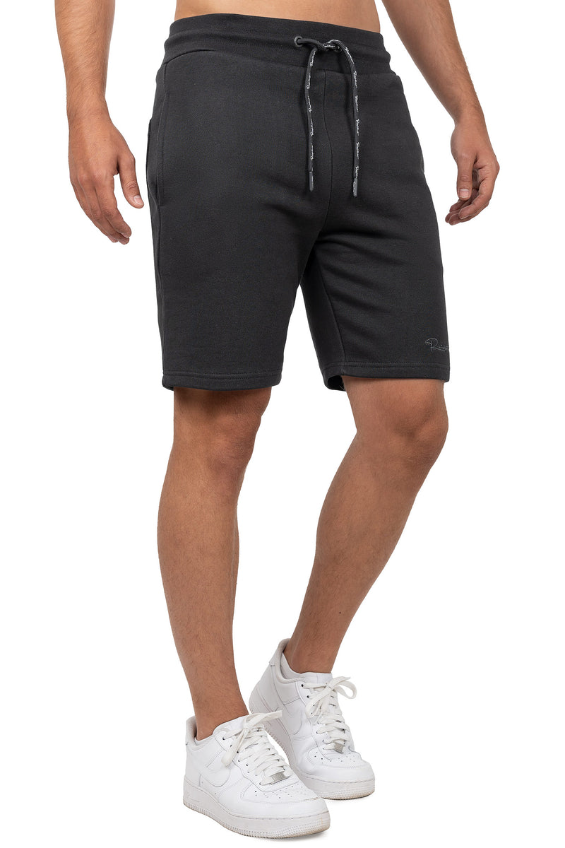 Herren Regular Fit Shorts Marken-Stick 23RS036 - Black