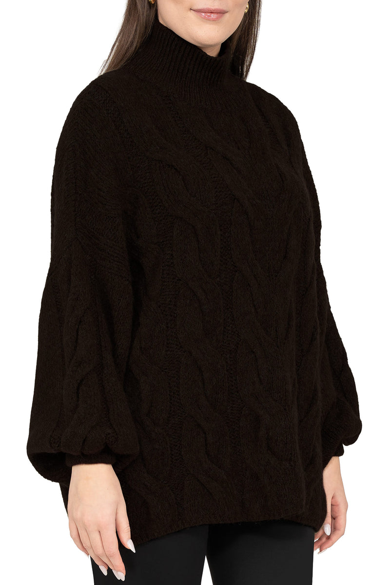 Damen Relaxed Fit Strickpullover 25RSW091 - Brown