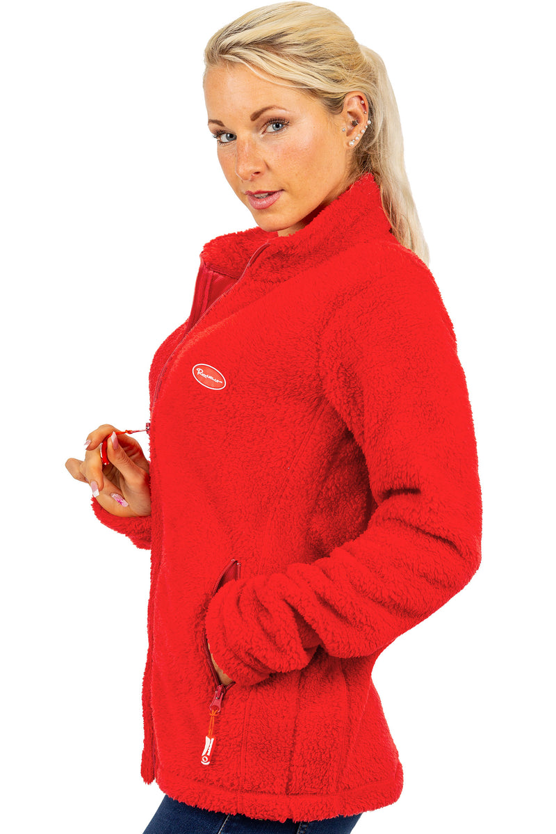 Damen Regular Fit Fleecejacke Kuschelige 22RSW002 - Red