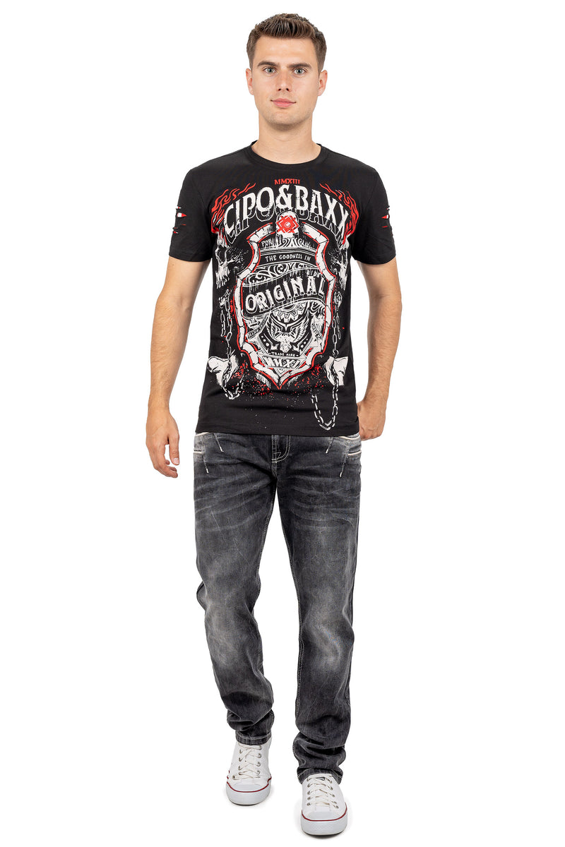 Herren Regular Fit T-Shirt CT772 - Black