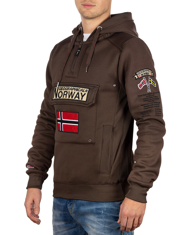 Herren Regular Fit Hoodie gymclass men - Brown