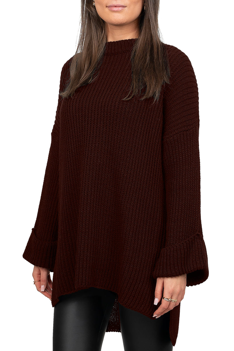 Damen Relaxed Fit Pullover 25RSW067 - Brown