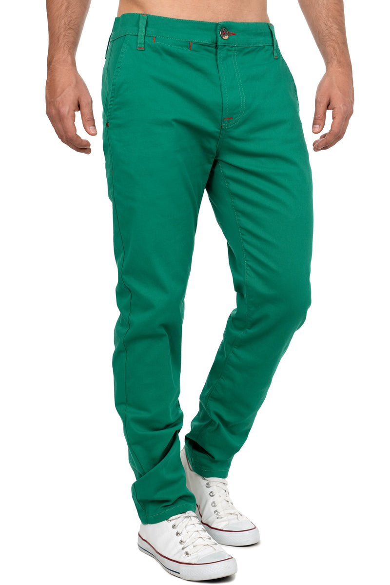 Herren Regular Fit Hose Mid Waist CD842 - Green