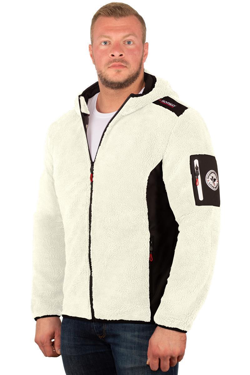 Herren Regular Fit Fleecesjacke tufour - Off White