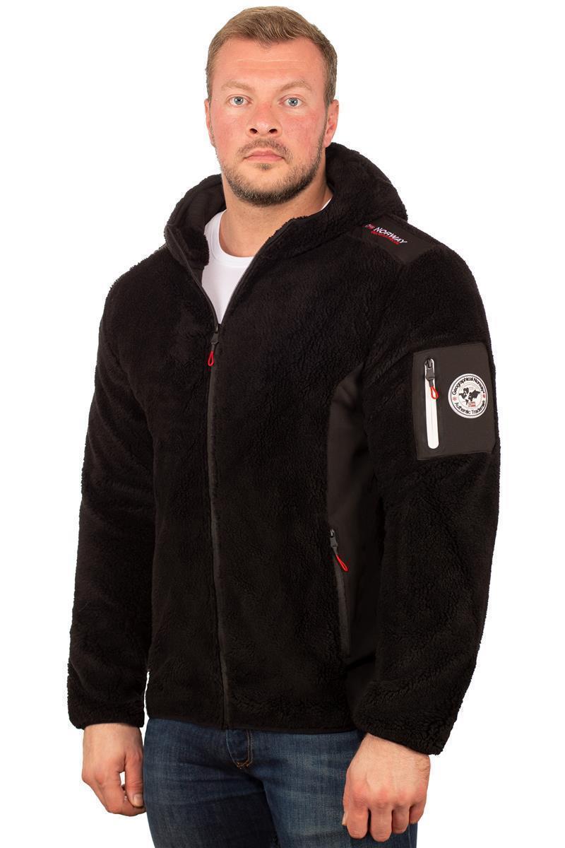 Herren Regular Fit Fleecesjacke tufour - Black