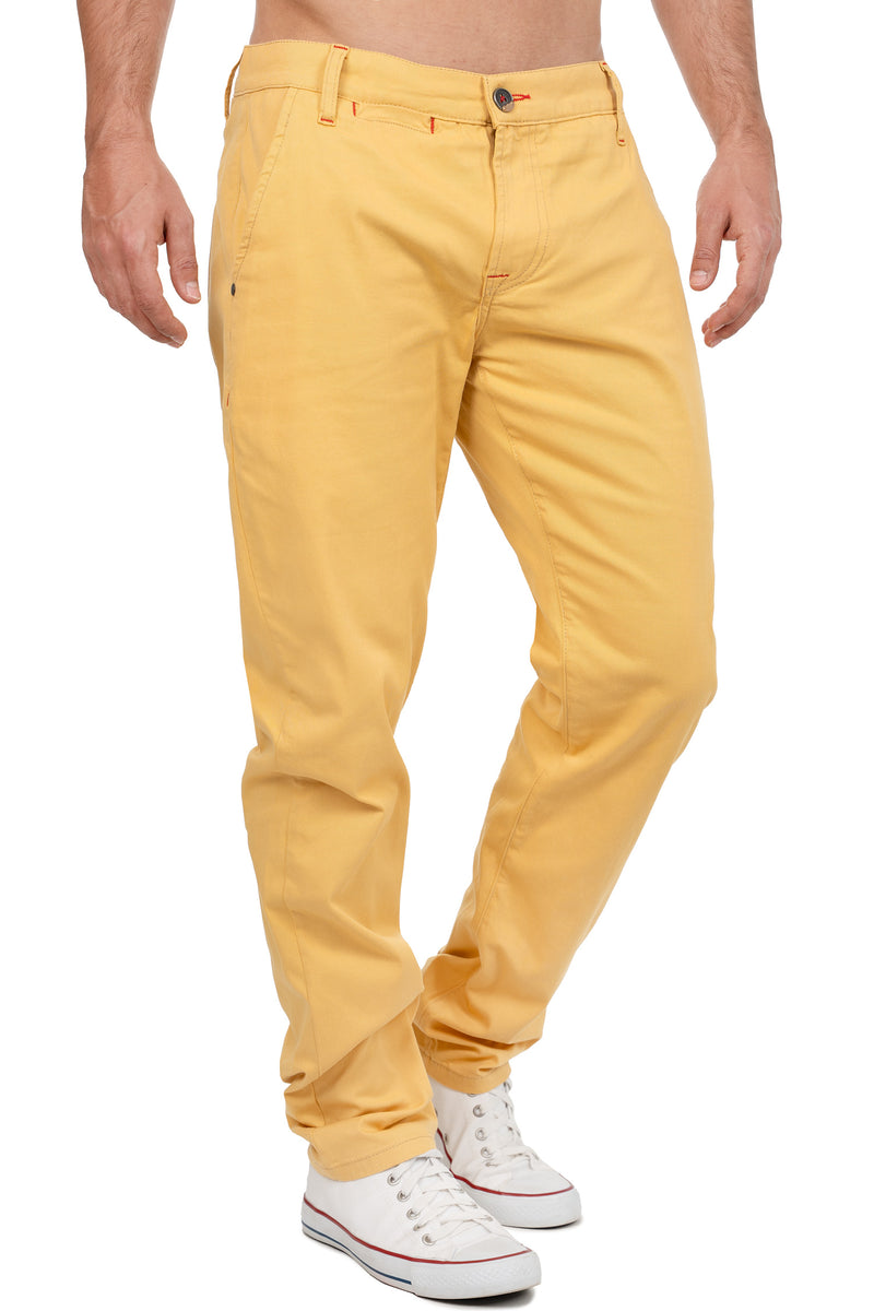 Herren Regular Fit Hose Mid Waist CD842 - Mustard
