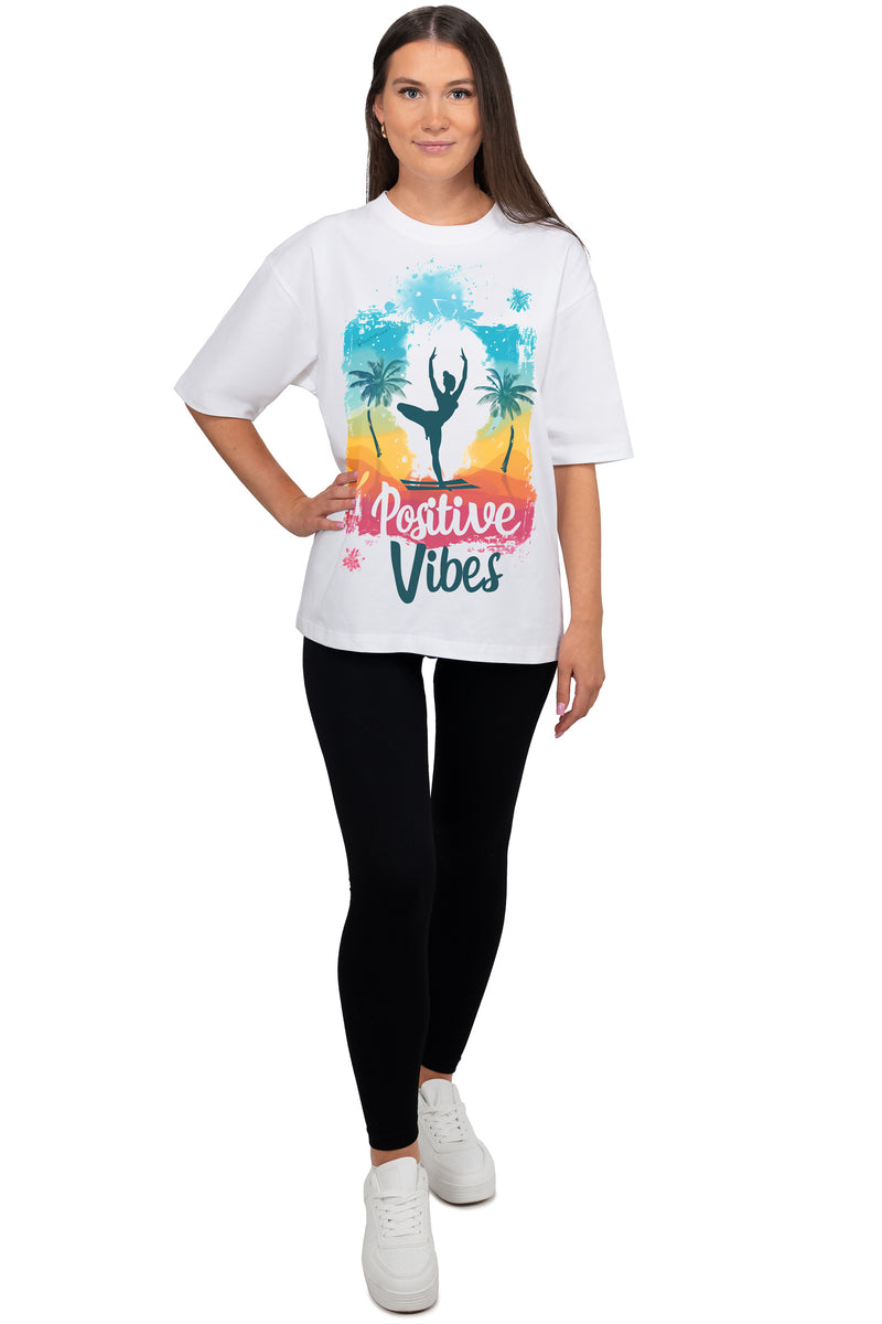Damen Oversized T-Shirt 24RSW057 - Tropical Vibes
