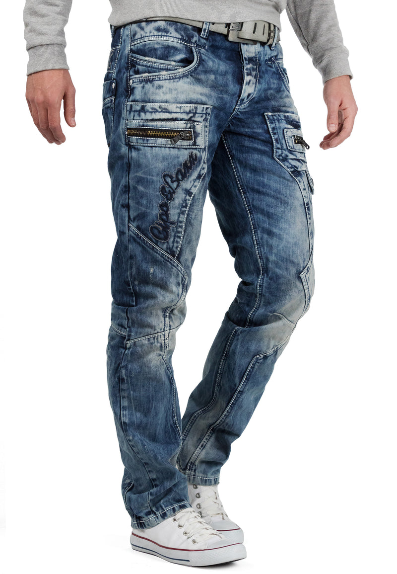 Herren Regular Fit Jeans Stonewashed C1178 - Blue